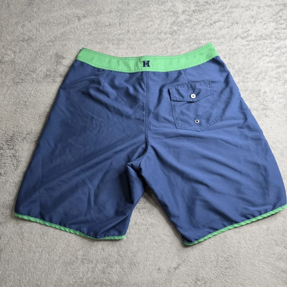 Howler Brothers Board Shorts Mens 36 Navy Green Logo 10